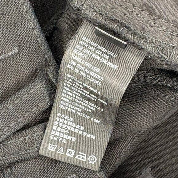 We the Free Black Curvy Straight Distressed Grunge Thrashed Jeans Womens Sz 25 - Picture 7 of 9